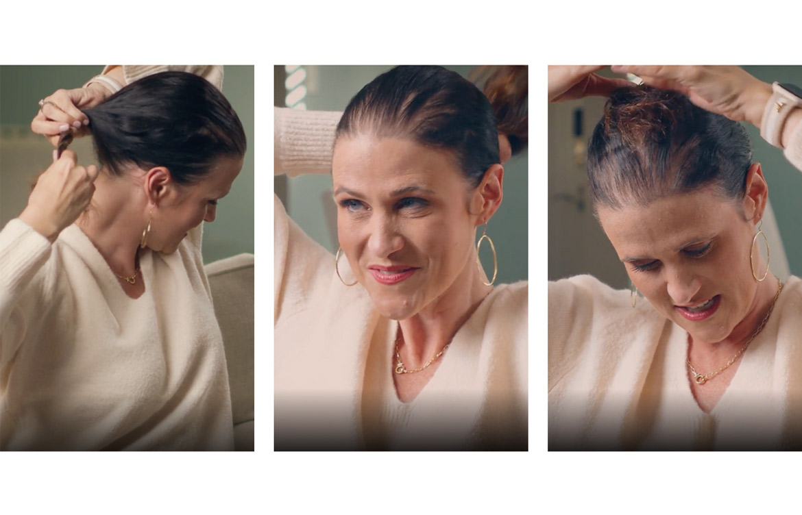 Barb-tying-up-hair