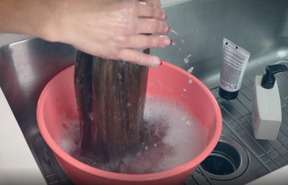 rinsing-shampoo
